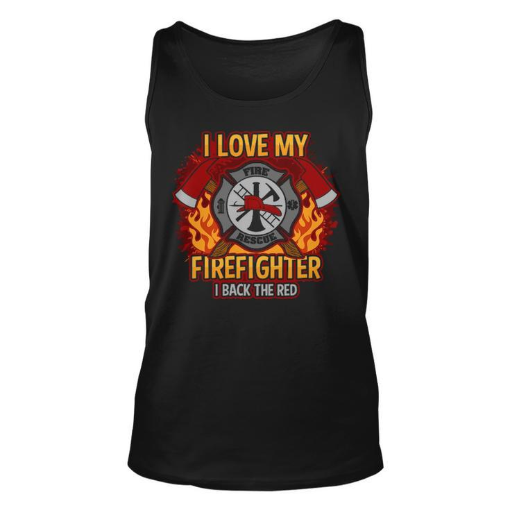 I Love My Firefighter Tank Top