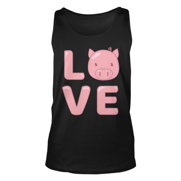 I Love Pig Face Cute Animal Tank Top
