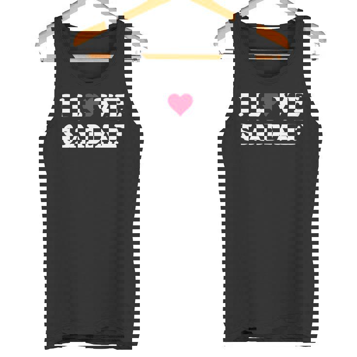 I Love Sadaf Nombre De Sadaf A Juego Para Novia Y Novio Manga Larga Camiseta sin mangas