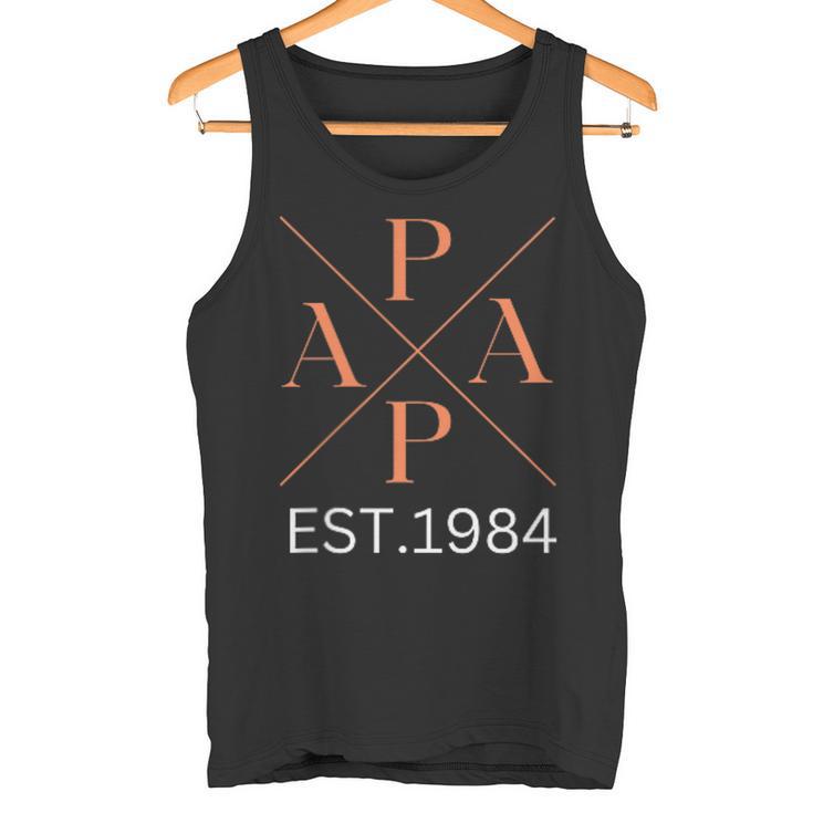 Lustiger Papa Est 1984 Papa Seit 1984 Papa 1984 Tank Top