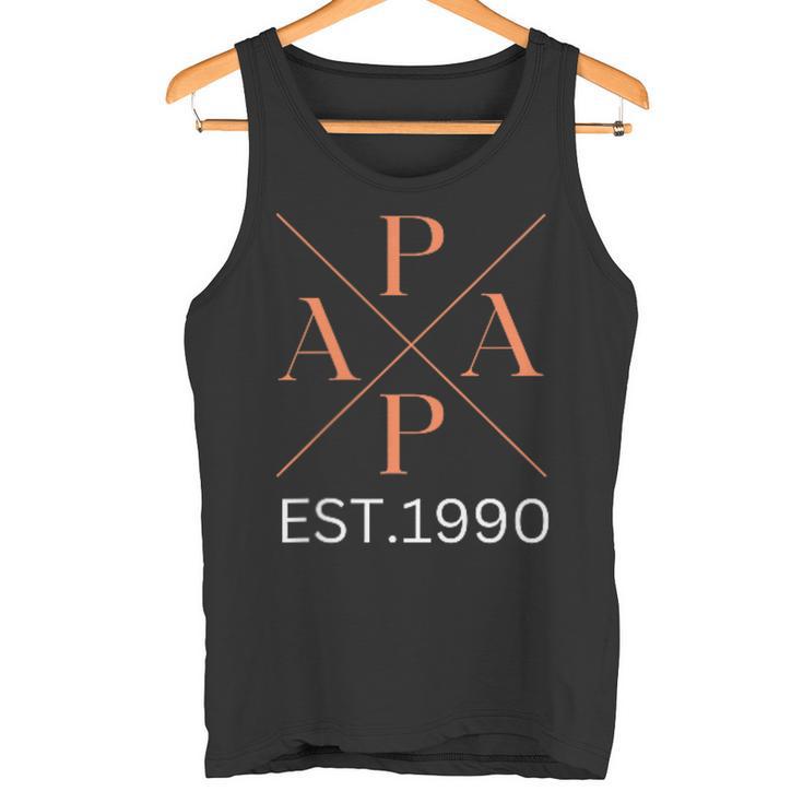 Lustiger Papa Est 1990 Papa Seit 1990 Papa 1990 Tank Top