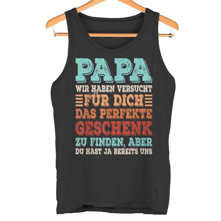 Lustiger Papa Spruchateratertag Retro Tank Top