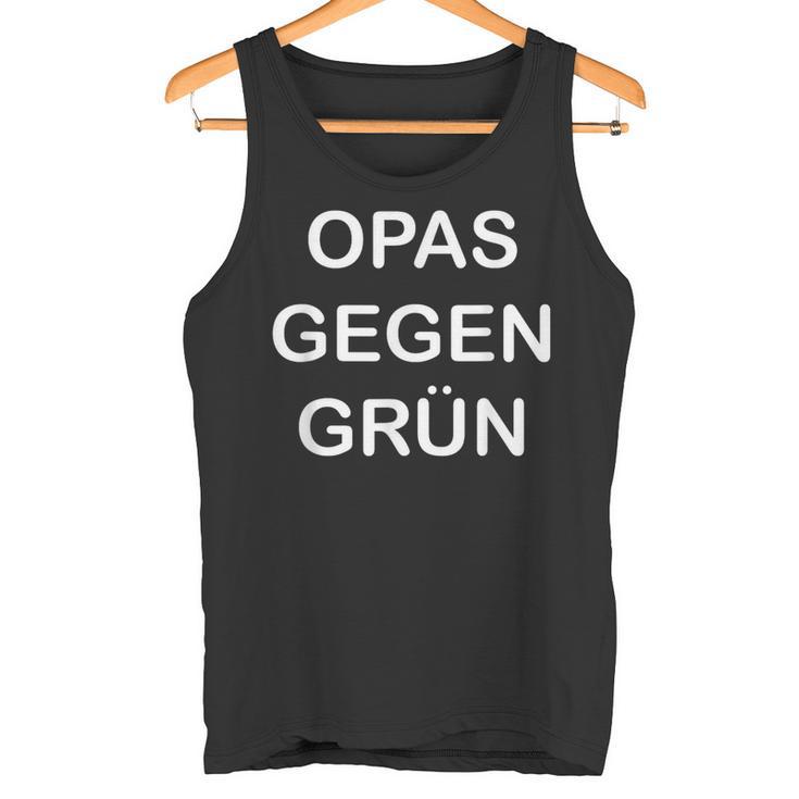 Lustiges Grünes Nein-Danke-Outfit Opas Gegen Grün Tank Top