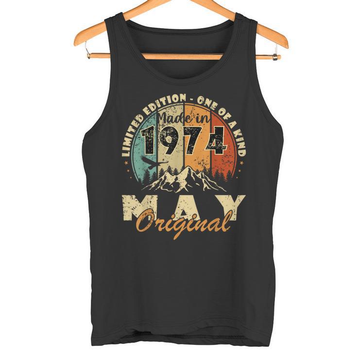 Mai 1974 Limited Edition 50 Jahren Mann Frau Spruch Tank Top