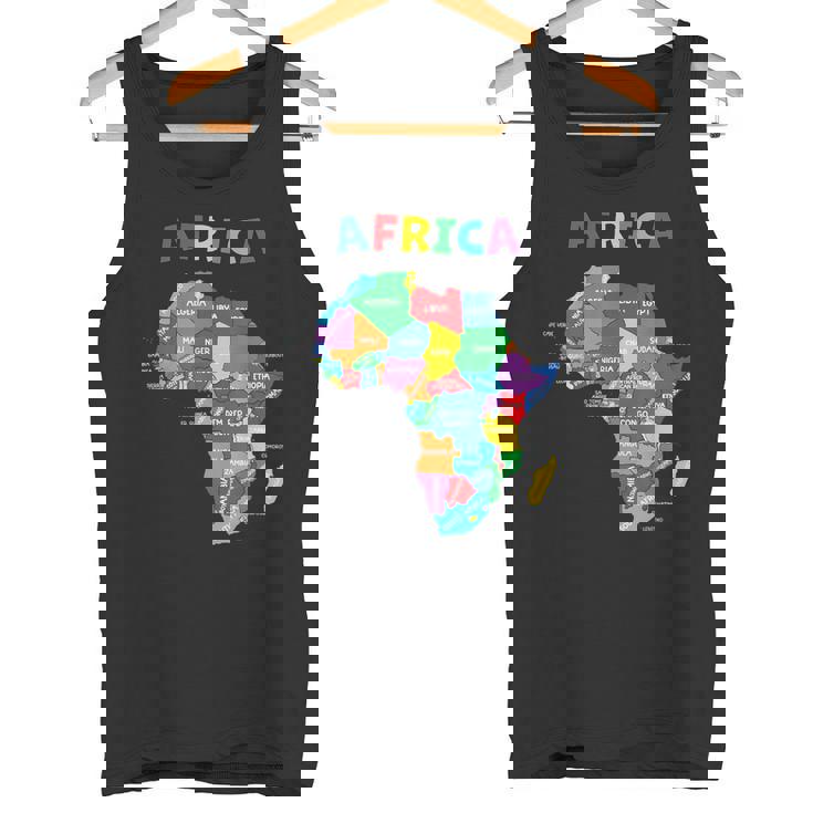 Mapa Político Del Continente Africano Nombres De Países Camiseta sin mangas