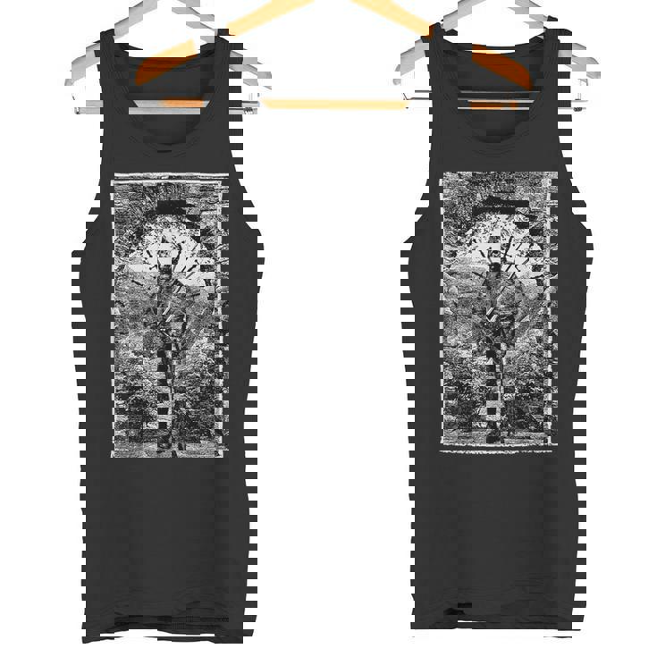 Medieval Oculto Guerrero Esqueleto Grungy Arte Estético Oscuro Camiseta sin mangas