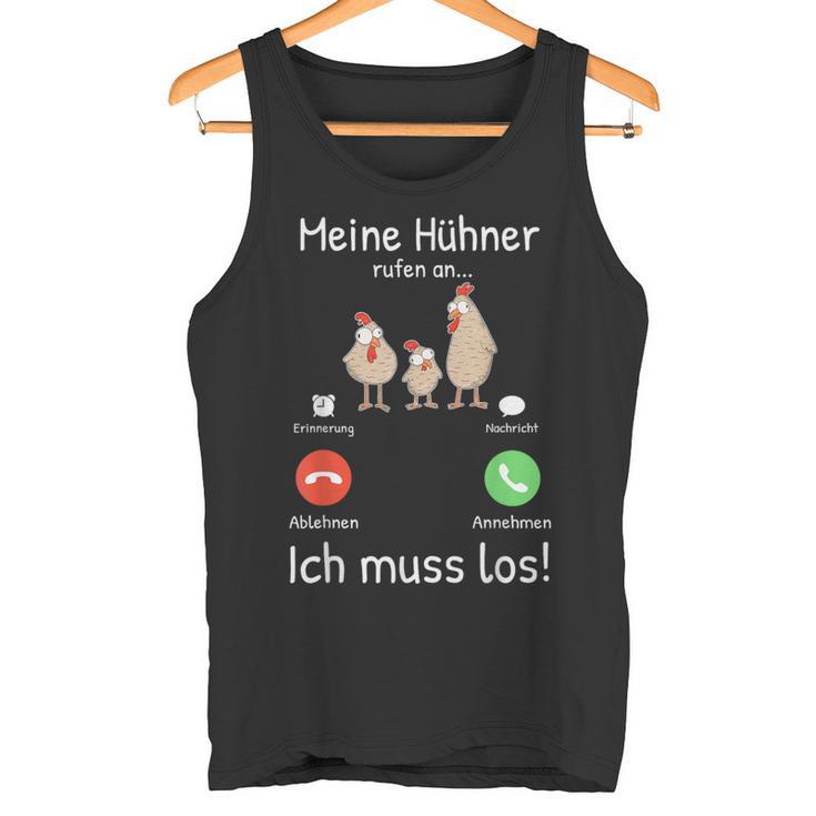 Meine Hühner Rufen An Bauer Turkey Farmer Tank Top