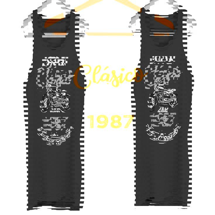 Motero Todo Un Clásico Nacido En 1987 35 Años Cumpleaños Camiseta sin mangas