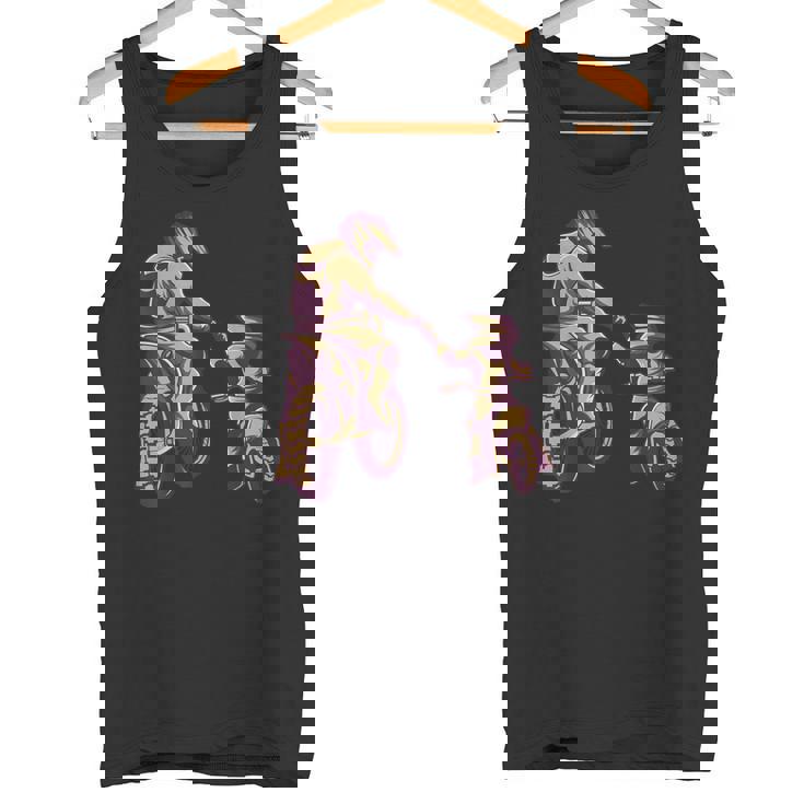 Motocross Padre E Hijo Día Del Padre Camiseta sin mangas