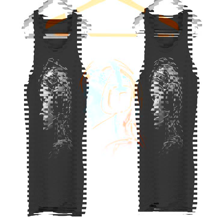 Mujeres Auriculares Arte Abstracto Arte Gráfico Mujer Camiseta sin mangas