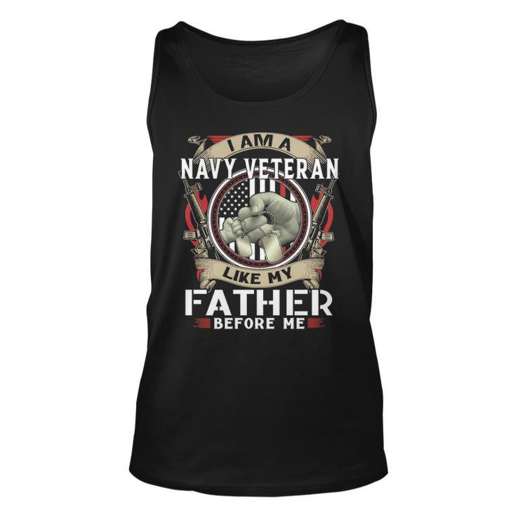 I Am A Navy Veteran Like My Father Before Me Tank Top