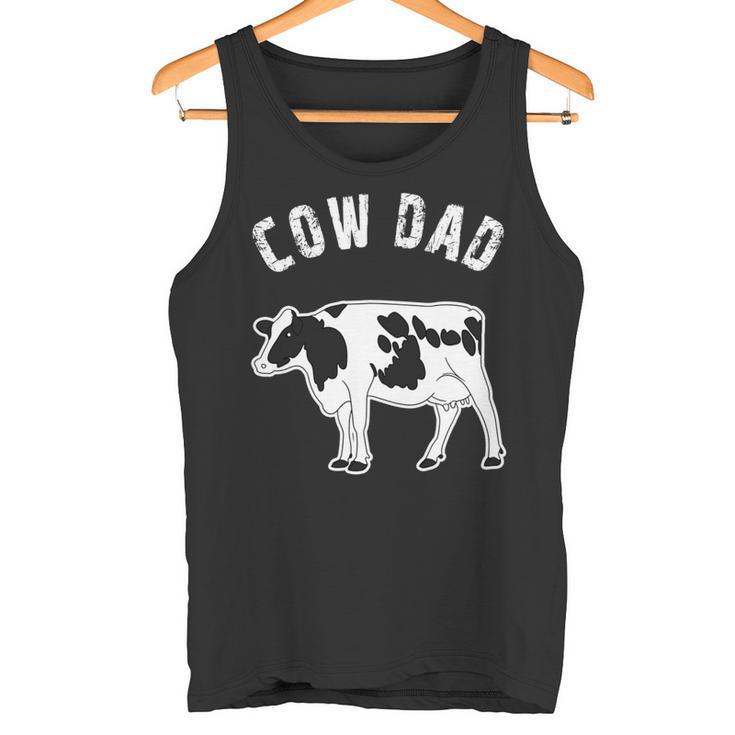 Niedliche Kuh Papa Illustration Liebhaber Landwirt Für Tank Top