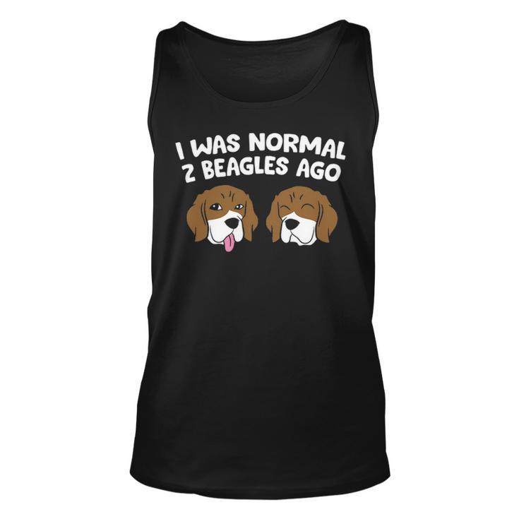 I Was Normal 2 Beagles Ago Beagle Puppies Beagle Dog Tank Top