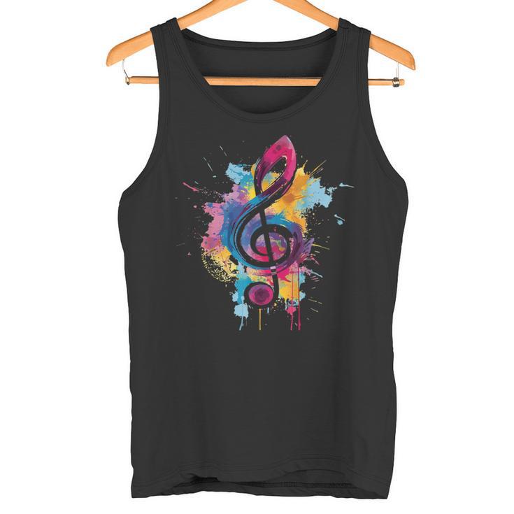 NotenschlüsselMusiker & Musik Geschenkidee Gitarre Tank Top