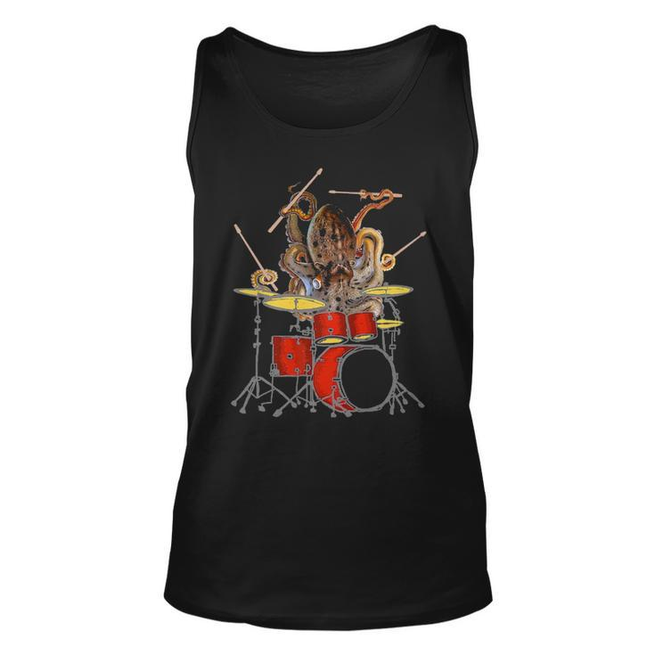 Octopus Playing Drums Unique Drummer  Tank Top