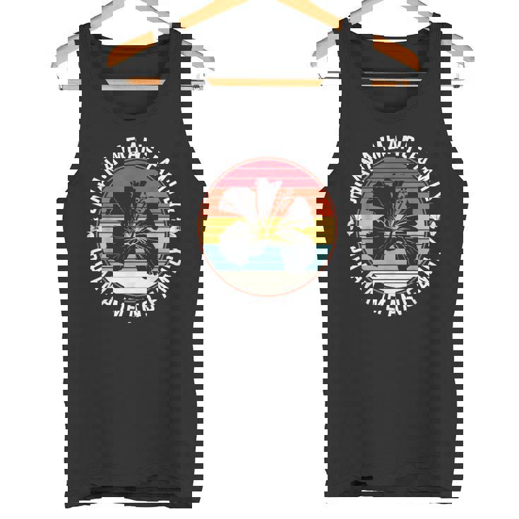 Ohana Significa Familia Cita Hibiscus 70S Retro Hawaii Vacaciones Camiseta sin mangas