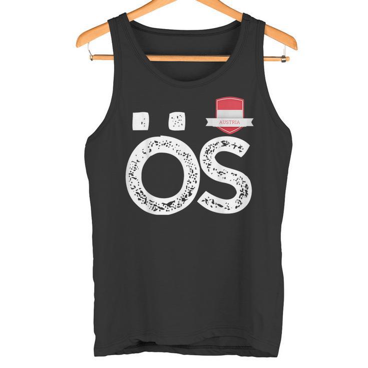 Österreich Menschenflagge Buchstaben Ö Und S Österreich Österreich Tank Top