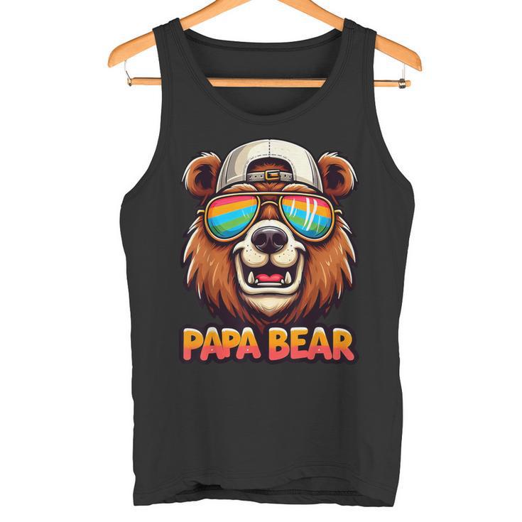 Papa Bär Papa Bearatertagsgeschenk Für Papa Spruch Lustig Tank Top