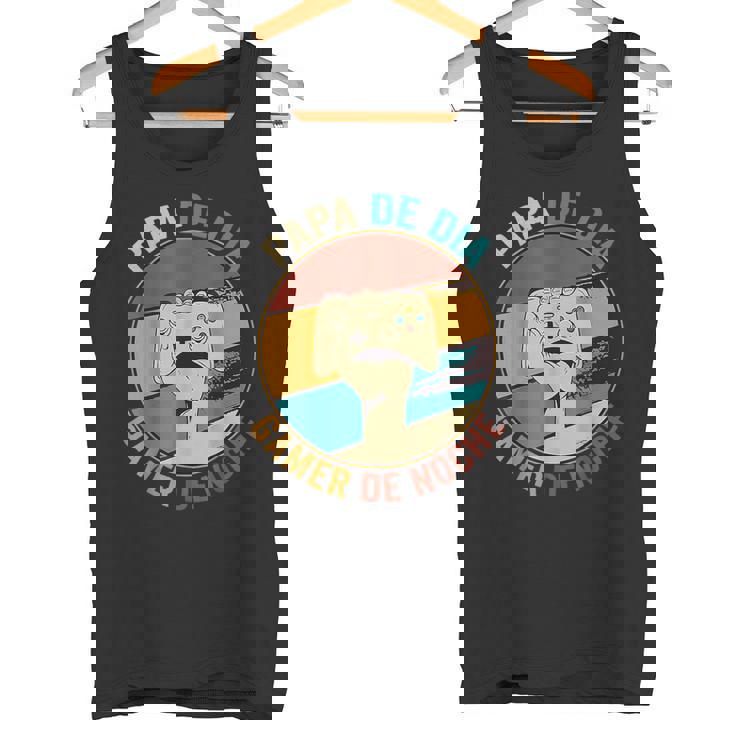Papa De Dia Gamer De Noche Para Padre Día Del Padre Camiseta sin mangas