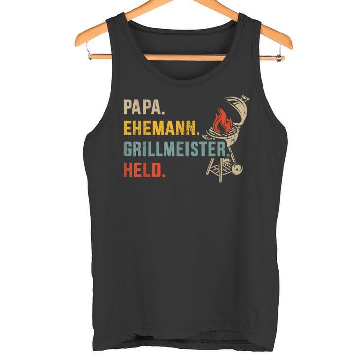 Papa Ehemann Grillmeister Held Für Grillenatertag Tank Top