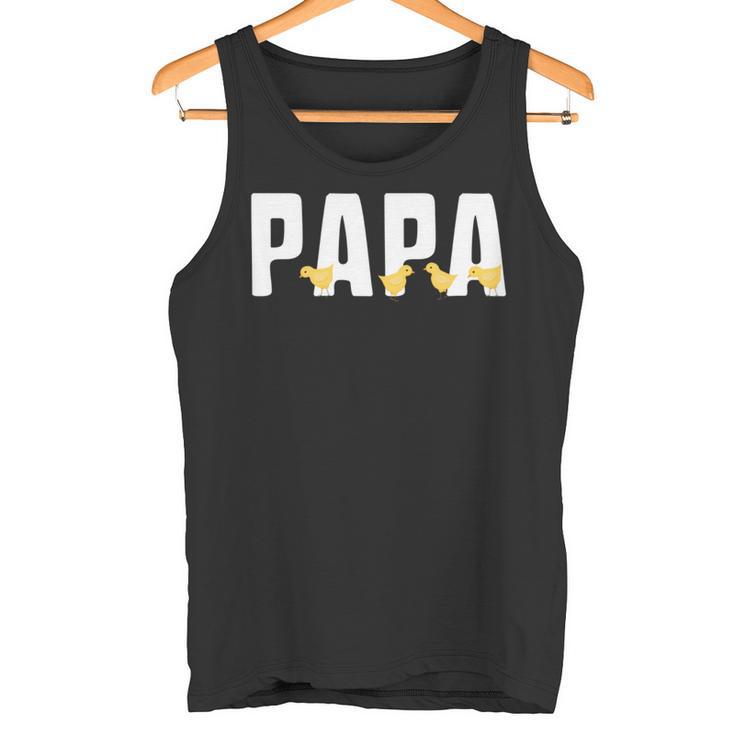 Papa Mit Seinen Küken Geschenkatertag Ankündigung Baby Tank Top