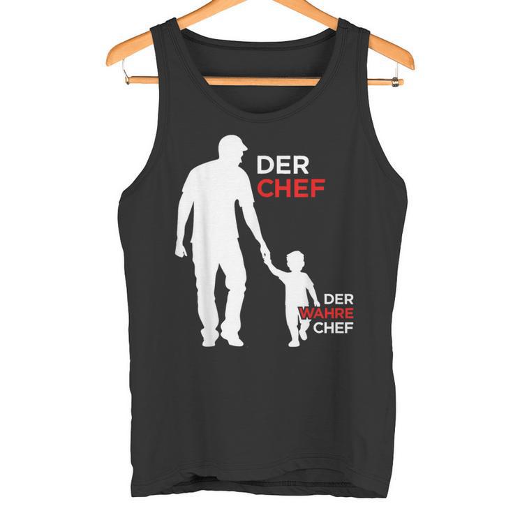 Papa Sohn Wahre Chef Füratertag Geburtstag Weihnachten Tank Top