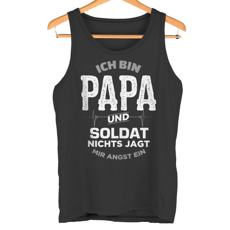 Papa Und Soldat Für Freund Mann Armee Bundeswehr Tank Top