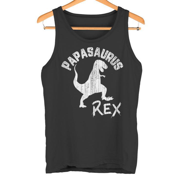 Papasaurus Rex Papa Dinosaurier Lustigesatertagsgeschenk Tank Top