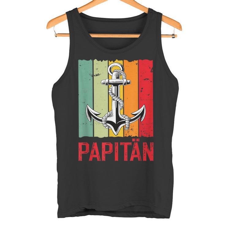 Papitänatertag Bester Papa Anker Norden Kapitänater Papi Tank Top