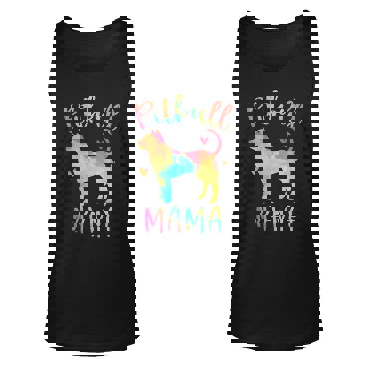 Pitbull Mama Colorful Pitbull Terrier Pittie Dog Mom Tank Top