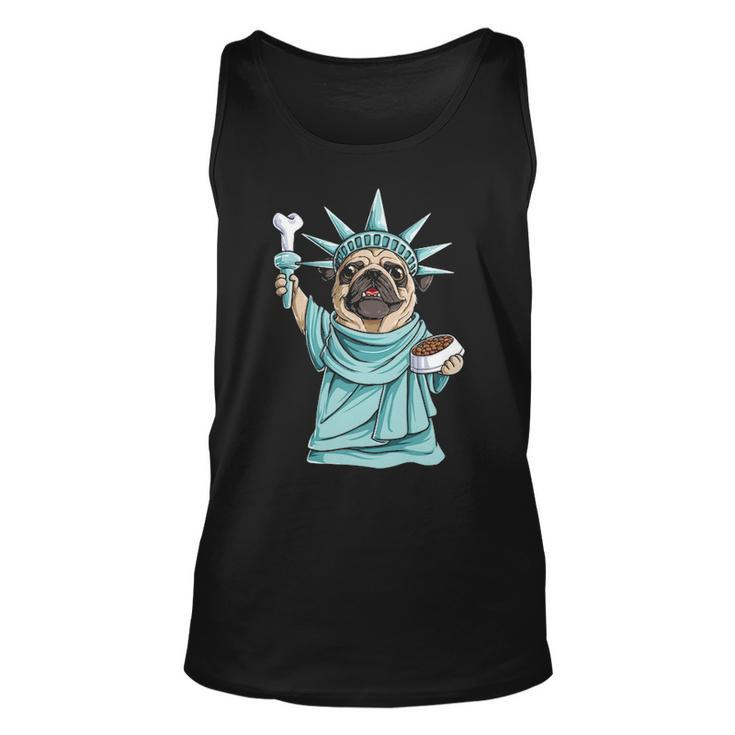 Pug Statue Of Liberty 4Th Of July Dog Lover Tank Top