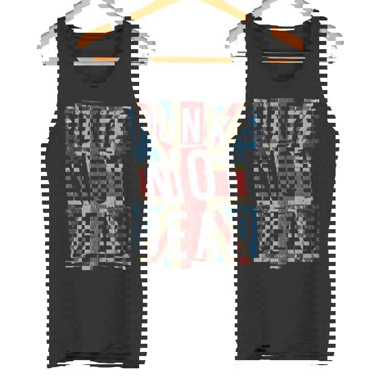Punks Not Dead Vintage Uk London Flag Punk Is Not Dead Camiseta sin mangas