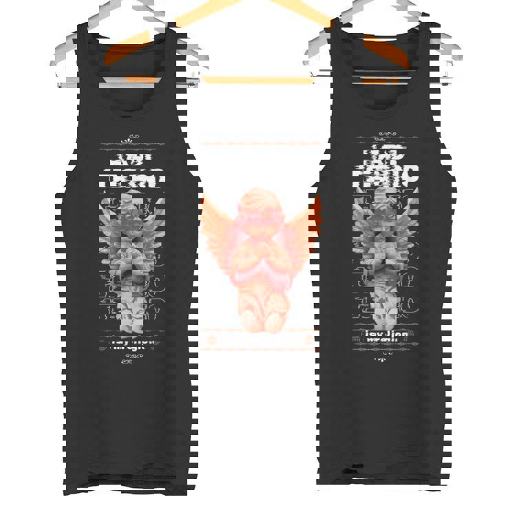My Religion Música Rave Hard Techno Raver Techno Oscuro Camiseta Camiseta sin mangas