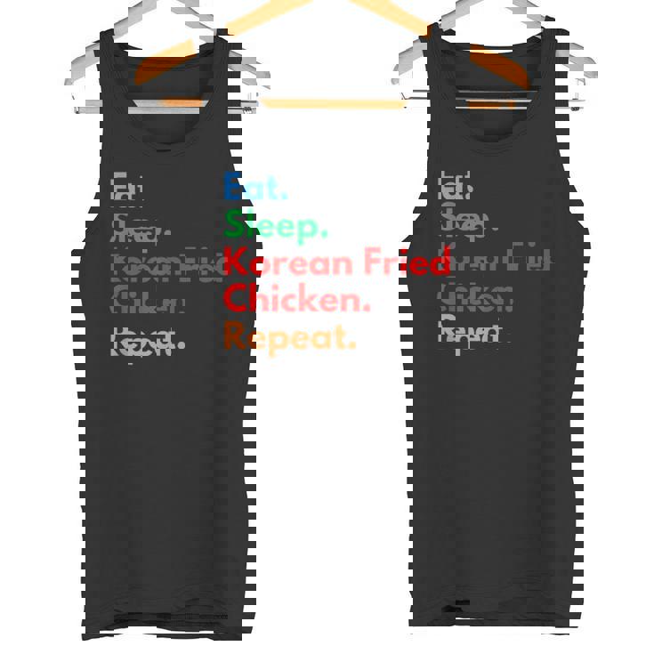 Repetición De Pollo Frito Coreano Eat Sleep Para Los Amantes Del Pollo Camiseta sin mangas