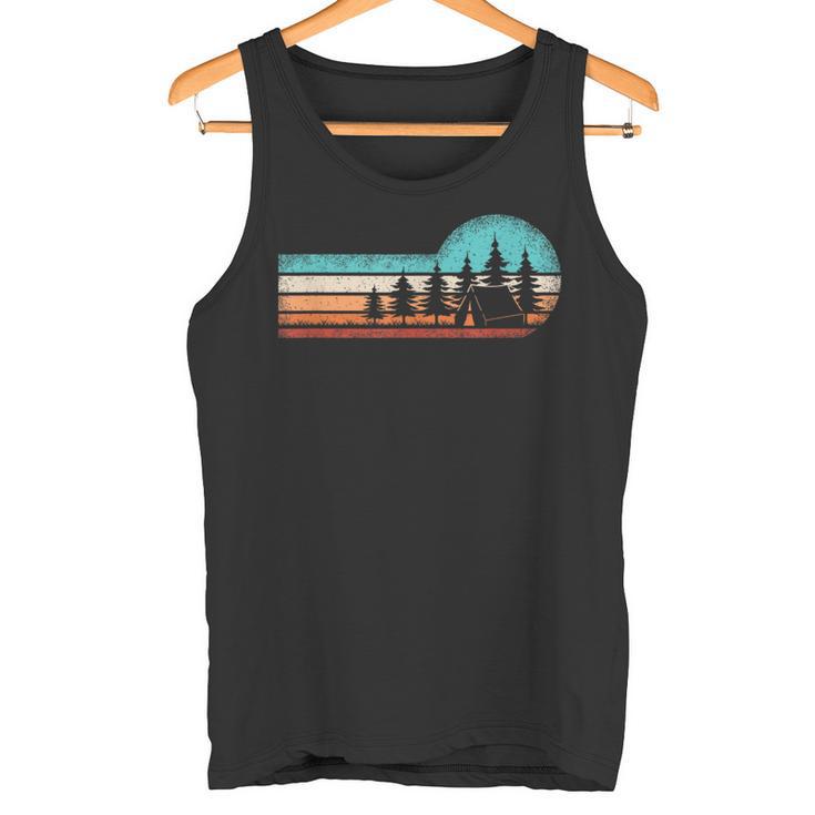 Retro Camping Hiking Landscape Nature Outdoor Camper Tank Top