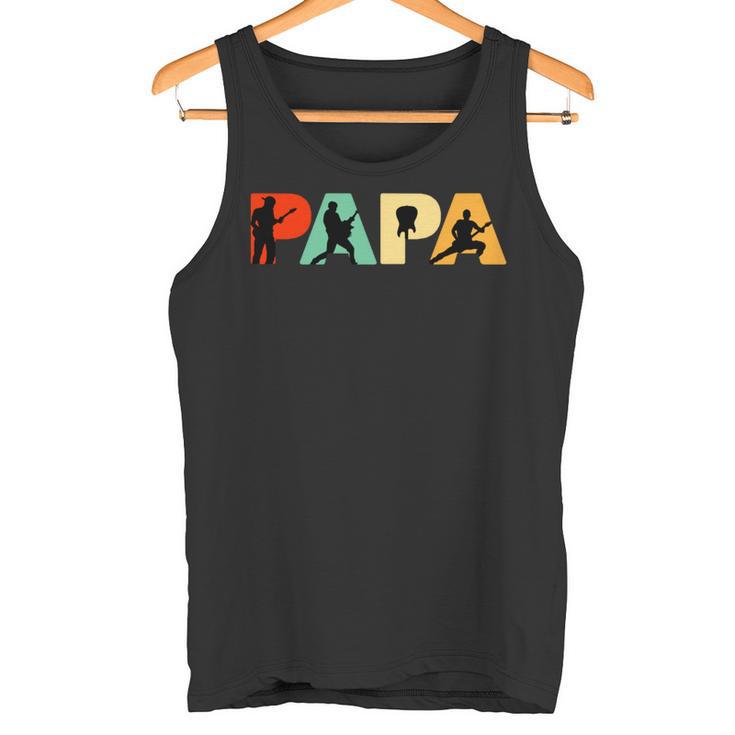 Retro Lead-Gitarre Papa Lustiger Papa Lead-Gitarre Spieler Tank Top