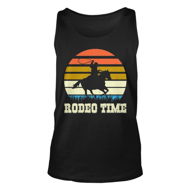 Rodeo Time Vintage Rodeo Time Cowboy Horse Retro Sunset Tank Top
