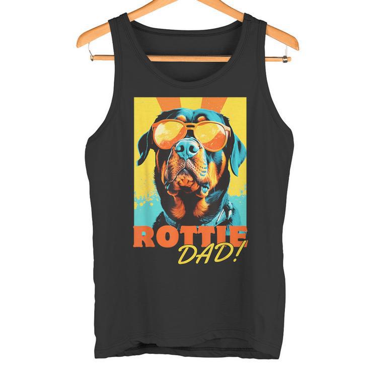 Rottie Dad — Rottweiler Papa Imintage-Look Lustig Tank Top