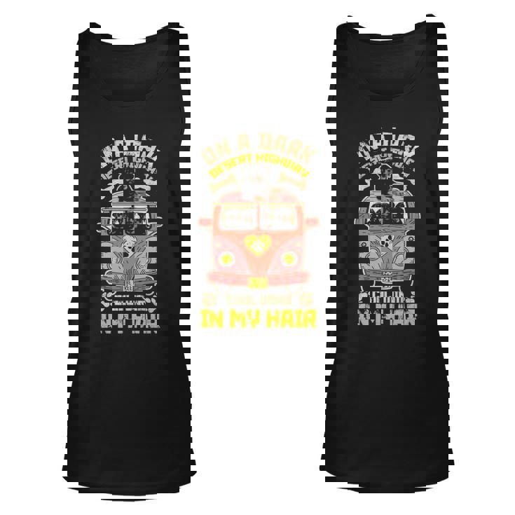 Rottweiler Artwork Painting Desert Highway Tank Top