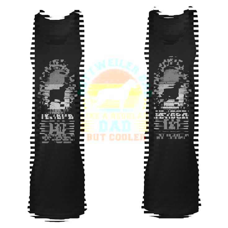Rottweiler Dad Vintage Rottweiler Dog Father's Day Tank Top