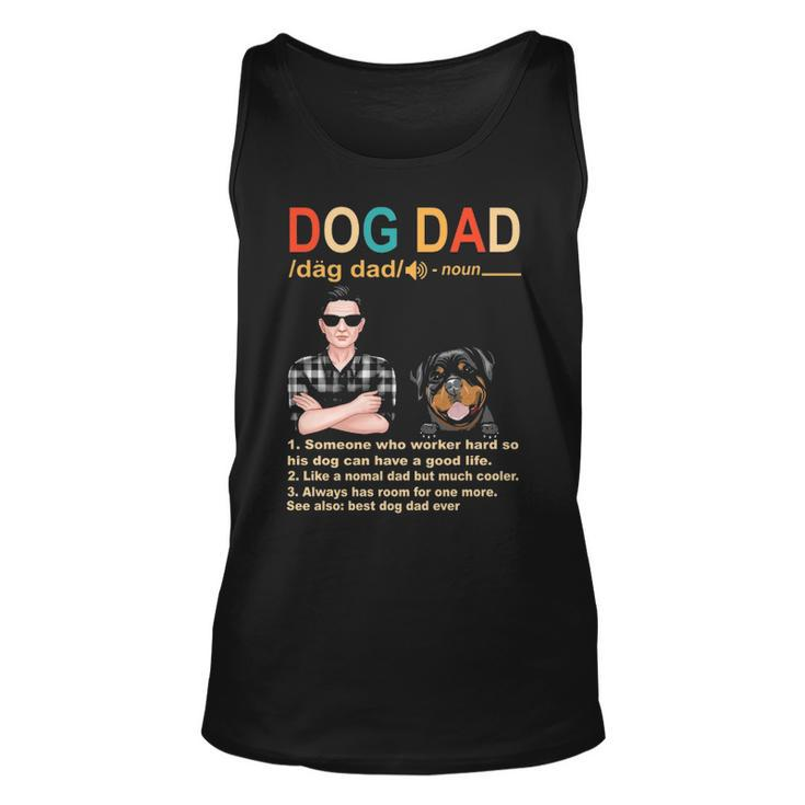 Rottweiler Dog Dad Definition For Daddy Fathers Day Tank Top