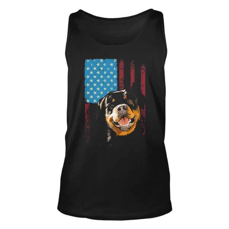 Rottweiler Usa American Flag  Patriotic Dog Rottweiler Tank Top