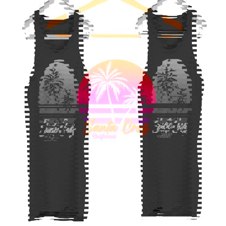 Santa Cruz California Retrointage Sunset Palmeras Años 70 Camiseta sin mangas