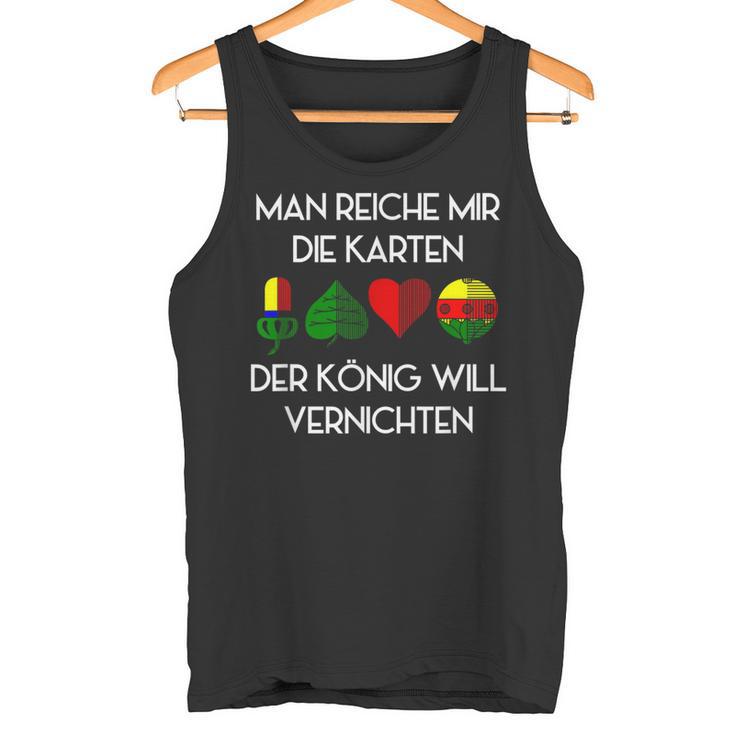 Schafkopf Card Game Bayern Austria Wadden Schnapps Tank Top