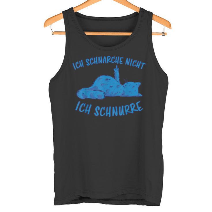 Schnarche Nicht Ich Schnurre Sleep Cat Snoring Tank Top