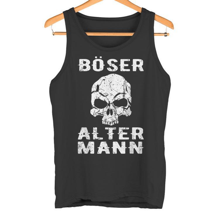 Skull Biker Intage Skull Evil Old Man Tank Top