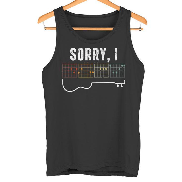 Sorry I-Dgaf Hidden Message Guitar Chords Music Note For Men Tank Top