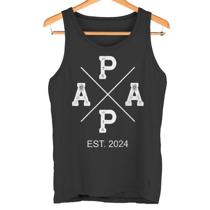 Stolzer Papa 2024 Papa Life Papa Est 2024 Tank Top