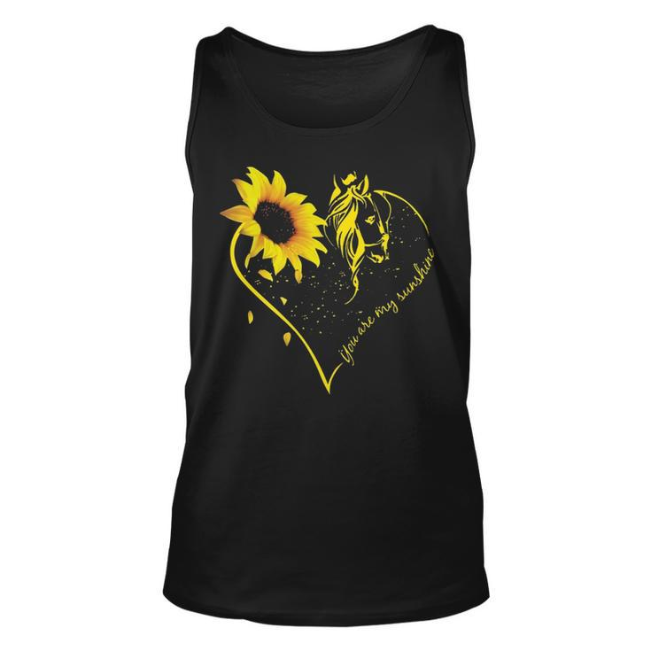 You Are My Sunshine Sunflower And Horse Lovers Tank Top