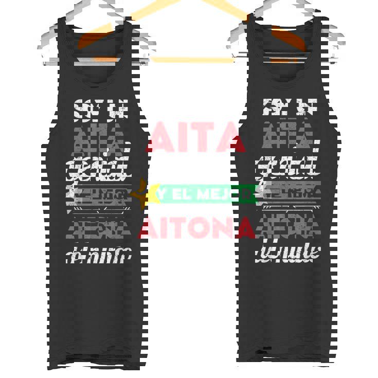 Super Aita Regalo Dia Del Aita Mejor Padre Aitona Abuelo Camiseta sin mangas